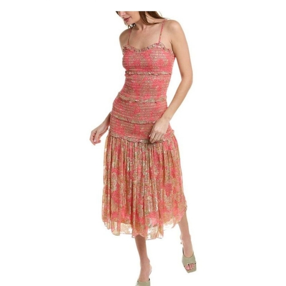 Hemant & Nandita Roop Pink Maxi Dress Size XL - Picture 2 of 14